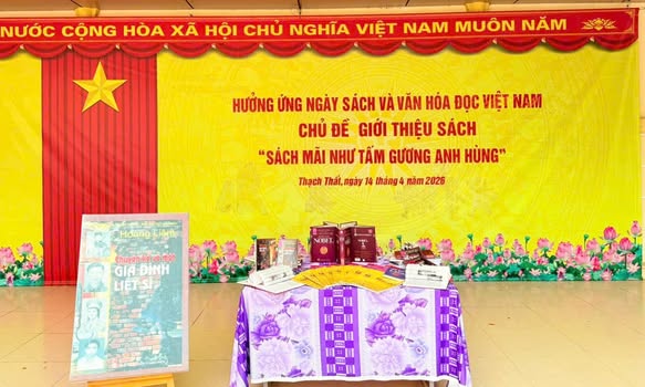 Thạch Thất: Lan tỏa văn hóa đọc, hướng về kỷ niệm 51 năm Ngày Giải phóng miền Nam tại các trường Tiểu học trên địa bàn- Ảnh 1.