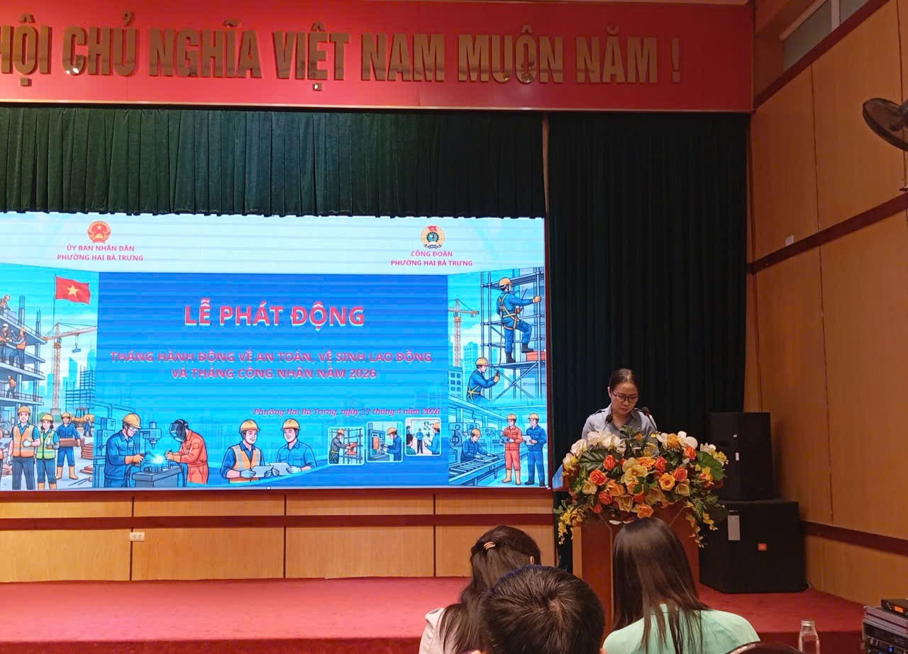 Phường Hai Bà Trưng phát động tháng hành động về an toàn, vệ sinh lao động năm 2026- Ảnh 1.