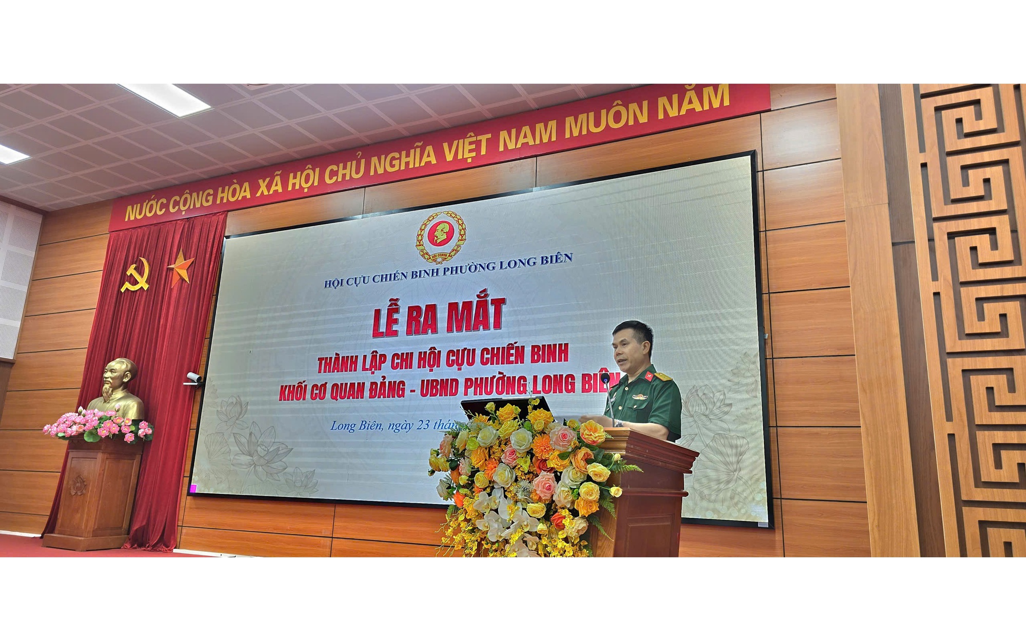 Lễ ra mắt thành lập Chi hội Cựu chiến binh khối cơ quan Đảng – UBND phường Long Biên và Thông tin thời sự trong nước, quốc tế quý II năm 2026