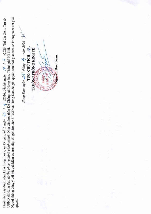 THÔNG BÁO
Về việc niêm yết công khai kết quả kiểm tra hồ sơ Đăng ký đất đai, tài sản gắn liền với đất, cấp GCN QSD đất cho ông Nguyễn Văn Lâm- Ảnh 4.