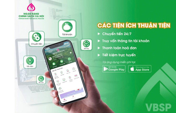 THÔNG BÁO: ĐẨY MẠNH THANH TOÁN KHÔNG DÙNG TIỀN MẶT VÀ SỬ DỤNG ỨNG DỤNG VBSP SMARTBANKING.- Ảnh 1.