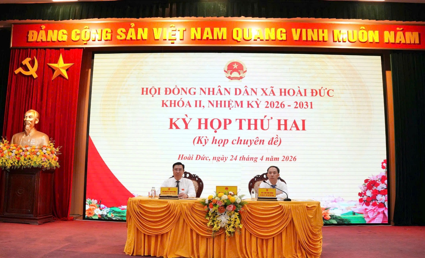 HĐND xã Hoài Đức khoá II tổ chức Kỳ họp thứ hai (kỳ họp chuyên đề)- Ảnh 1.