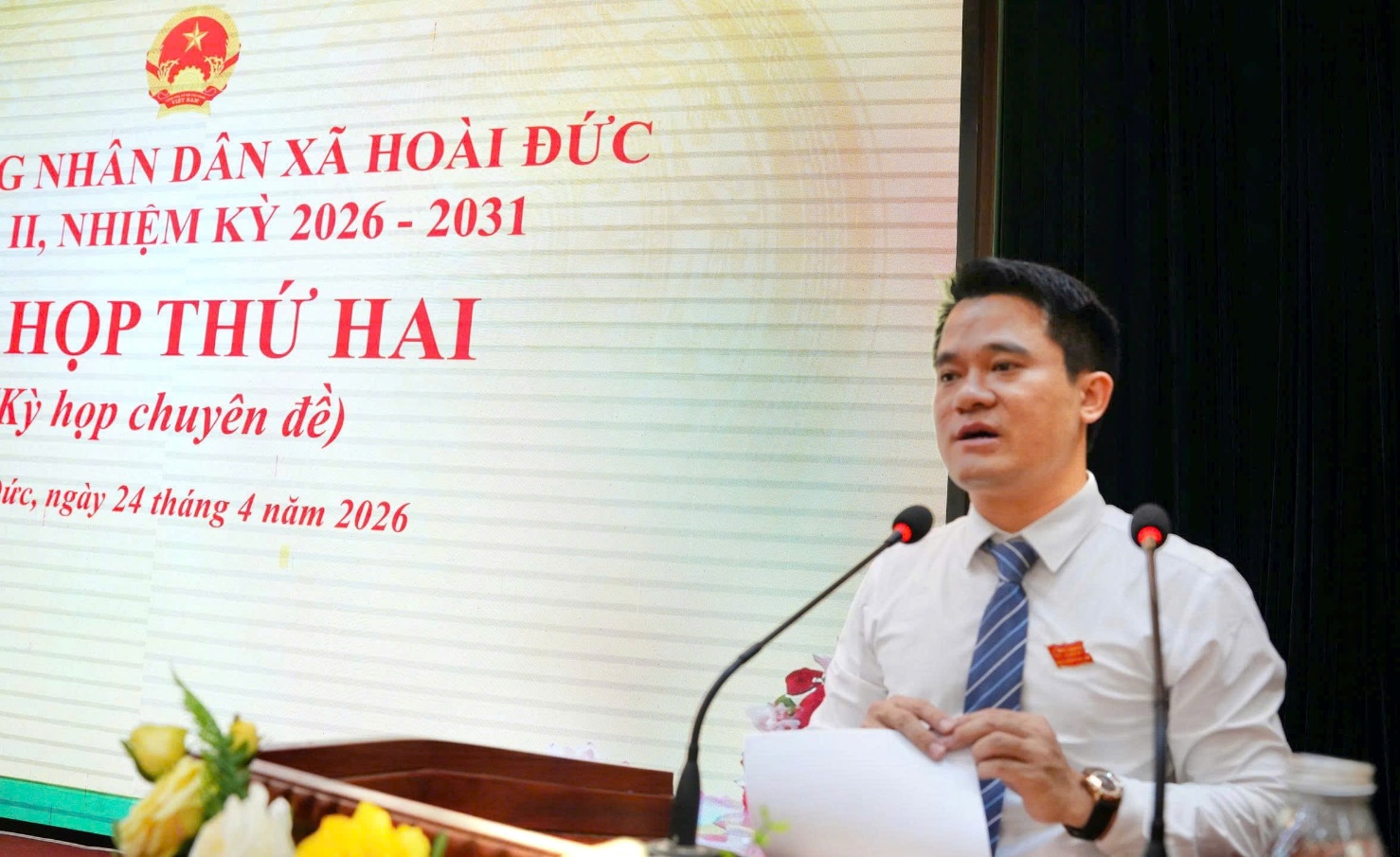 HĐND xã Hoài Đức khoá II tổ chức Kỳ họp thứ hai (kỳ họp chuyên đề)- Ảnh 6.