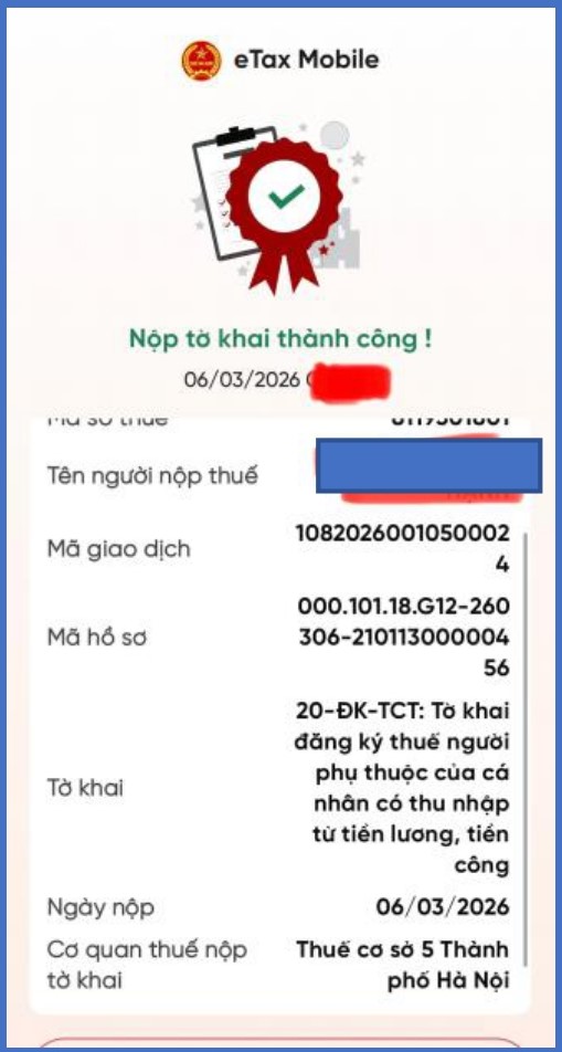 Hướng dẫn đăng ký mới, thay đổi thông tin người phụ thuộc trên Etax Mobile- Ảnh 6.