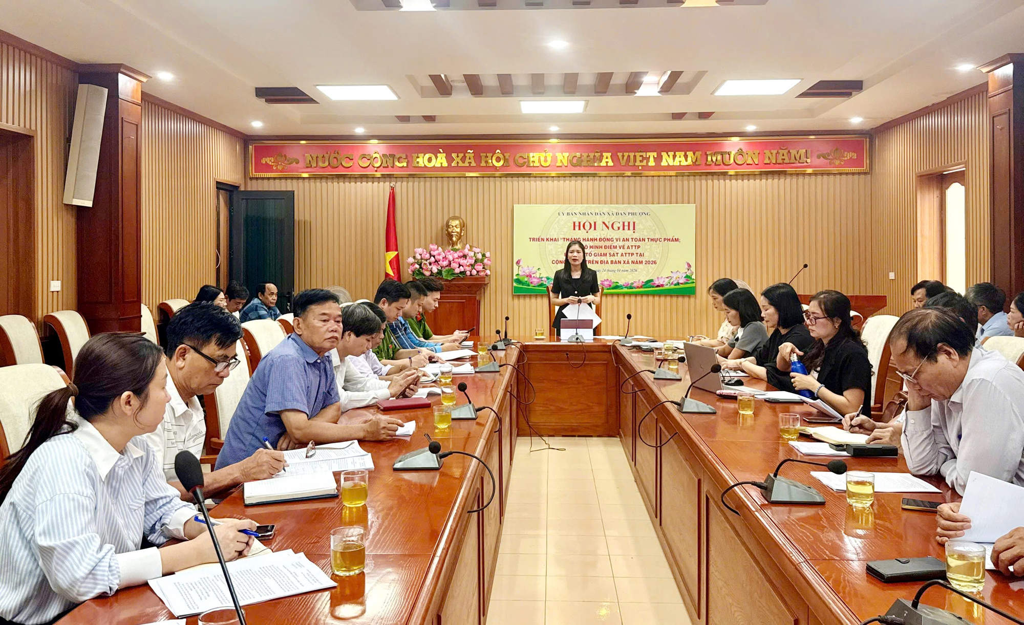 Xã Đan Phượng triển khai tháng hành động vì an toàn thực phẩm năm 2026.- Ảnh 1.