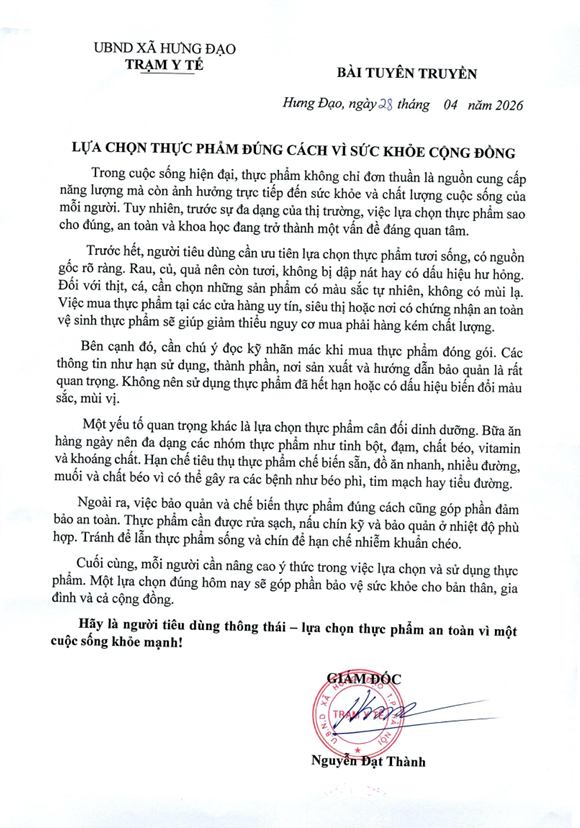 LỰA CHỌN THỰC PHẨM ĐÚNG CÁCH VÌ SỨC KHỎE CỘNG ĐỒNG- Ảnh 1.