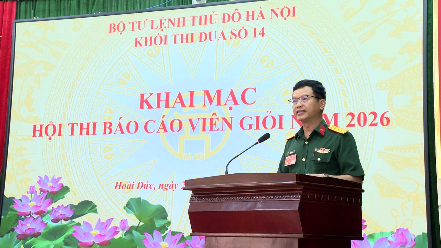 Khối thi đua số 14 tổ chức Hội thi Báo cáo viên giỏi Lực lượng vũ trang Thủ đô năm 2026- Ảnh 3.