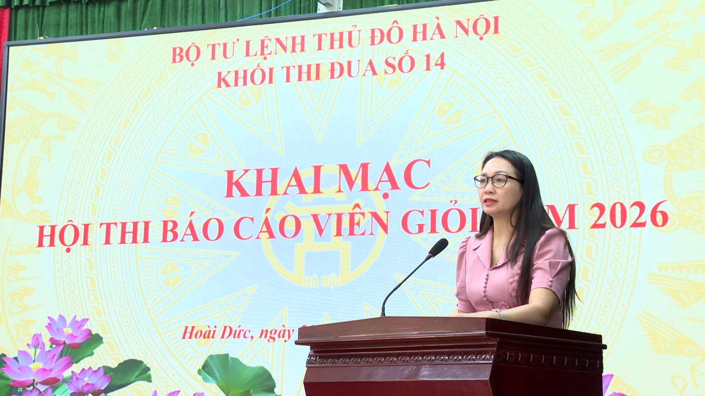 Khối thi đua số 14 tổ chức Hội thi Báo cáo viên giỏi Lực lượng vũ trang Thủ đô năm 2026- Ảnh 4.