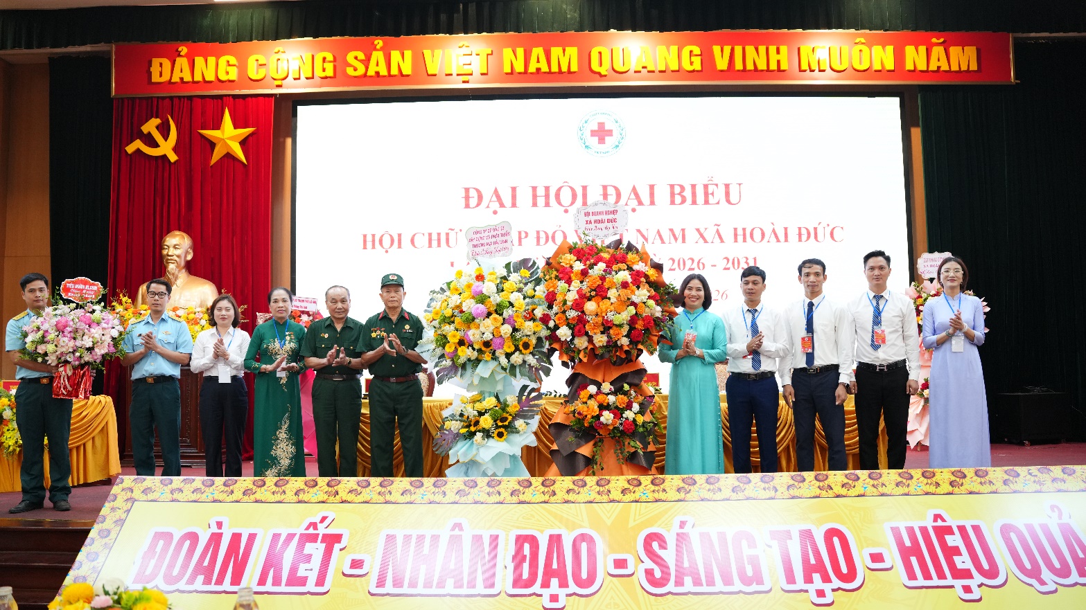 Đại hội đại biểu Hội Chữ thập đỏ xã Hoài Đức lần thứ I- Ảnh 2.