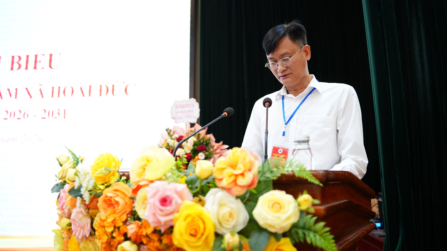 Đại hội đại biểu Hội Chữ thập đỏ xã Hoài Đức lần thứ I- Ảnh 5.