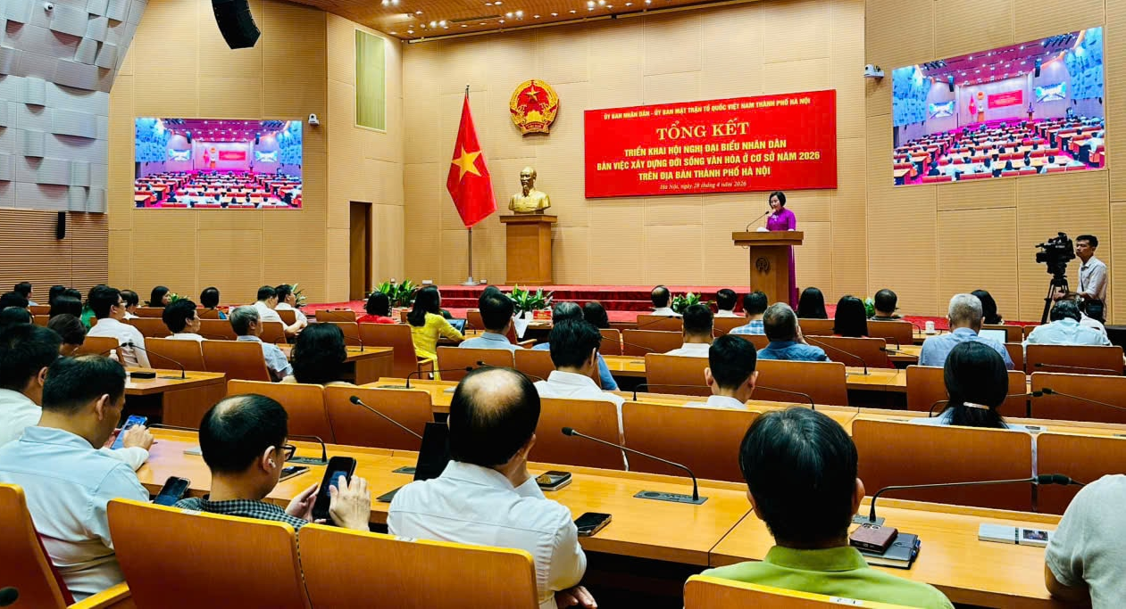 Hoài Đức dự hội nghị tổng kết đại biểu nhân dân bàn việc xây dựng đời sống văn hóa ở cơ sở năm 2026- Ảnh 1.