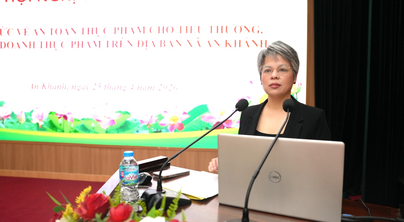 An Khánh: Tuyên truyền kiến thức an toàn thực phẩm cho tiểu thương, hộ kinh doanh thực phẩm và hội viên nông dân- Ảnh 1.