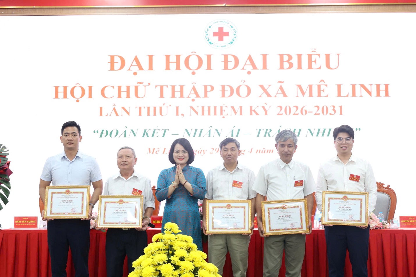 Đại hội đại biểu Hội Chữ thập đỏ xã Mê Linh lần thứ I, nhiệm kỳ 2026 - 2031 với chủ đề “Đoàn kết - Nhân ái - Trách nhiệm” diễn ra thành công tốt đẹp- Ảnh 7.