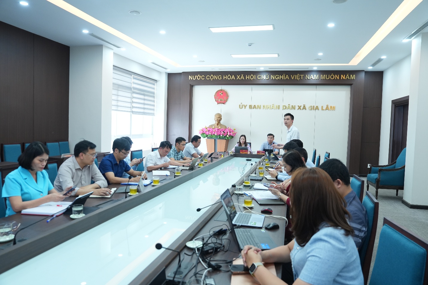 Đảng ủy xã Gia Lâm giao ban Bí thư chi bộ thôn, tổ dân phố tháng 4/2026- Ảnh 1.