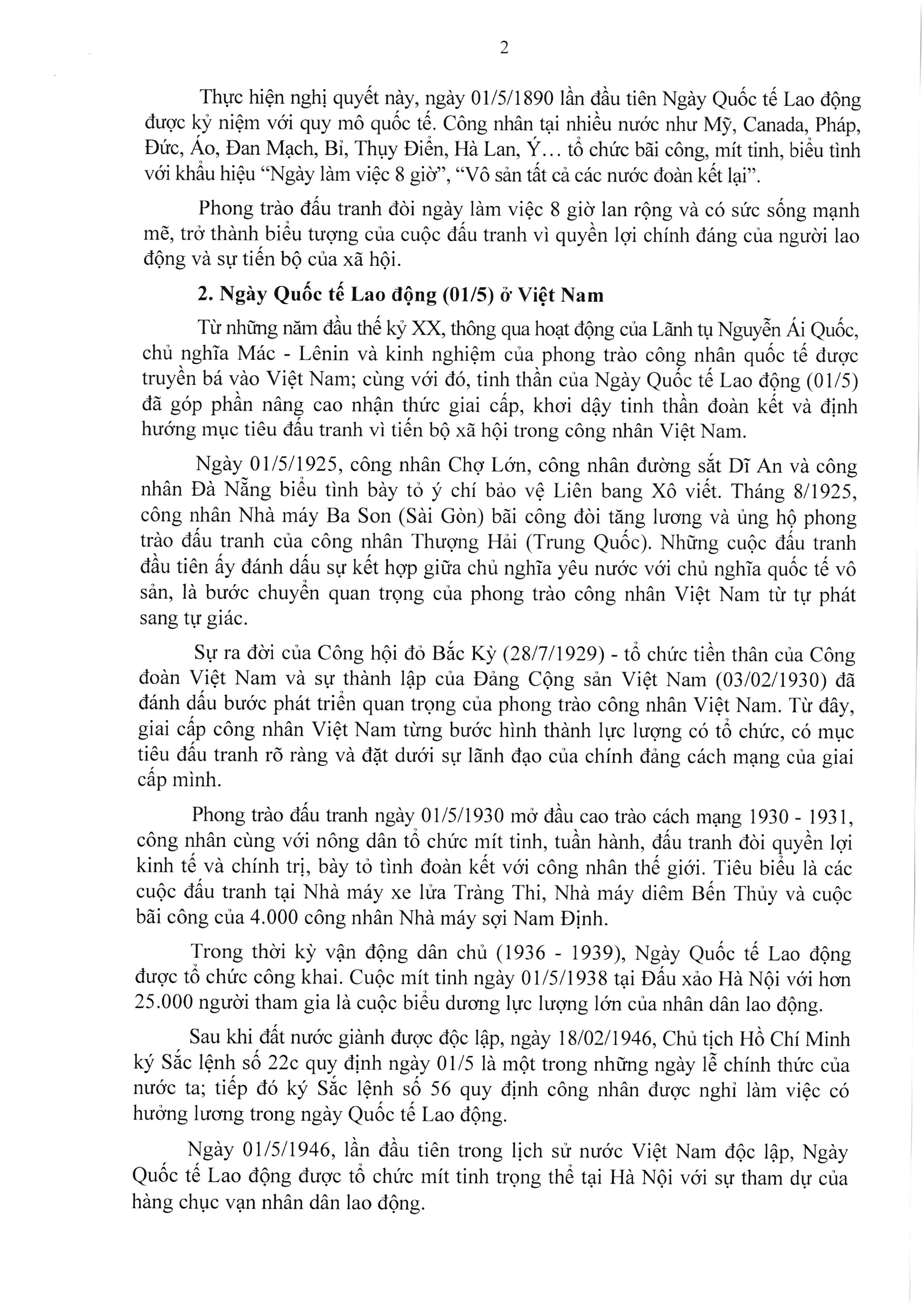 Kỷ niệm 140 năm ngày Quốc tế lao động (01/5/1886 - 01/5/2026)- Ảnh 3.