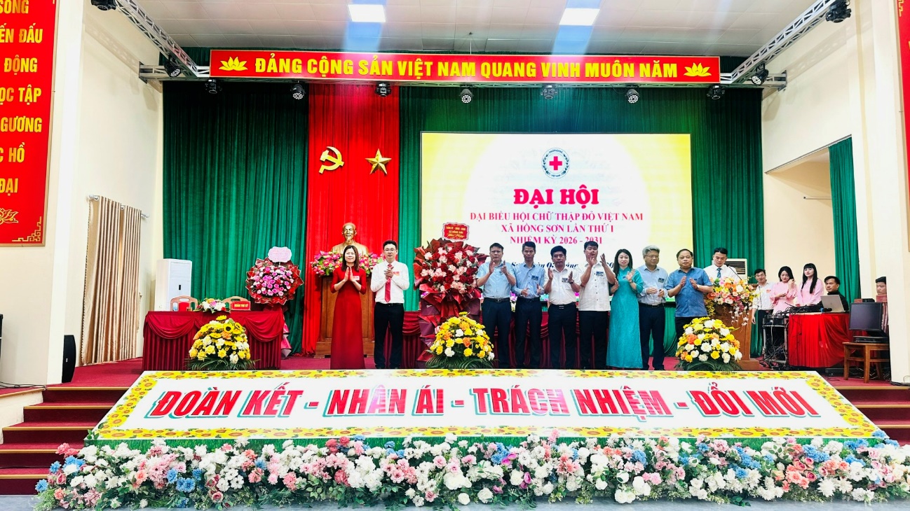 Đại hội đại biểu Hội Chữ thập đỏ xã Hồng Sơn lần thứ I, nhiệm kỳ 2026-2031 bầu 21 ông bà vào Ban chấp hành- Ảnh 1.