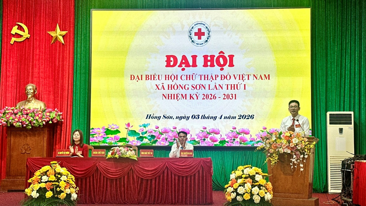 Đại hội đại biểu Hội Chữ thập đỏ xã Hồng Sơn lần thứ I, nhiệm kỳ 2026-2031 bầu 21 ông bà vào Ban chấp hành- Ảnh 2.