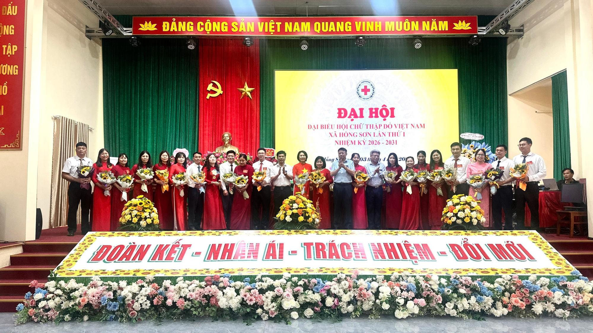Đại hội đại biểu Hội Chữ thập đỏ xã Hồng Sơn lần thứ I, nhiệm kỳ 2026-2031 bầu 21 ông bà vào Ban chấp hành- Ảnh 5.