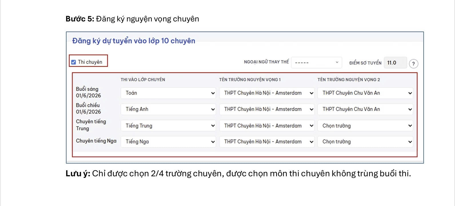 Hà Nội hướng dẫn cách đăng ký trực tuyến dự thi lớp 10 năm 2026- Ảnh 5.