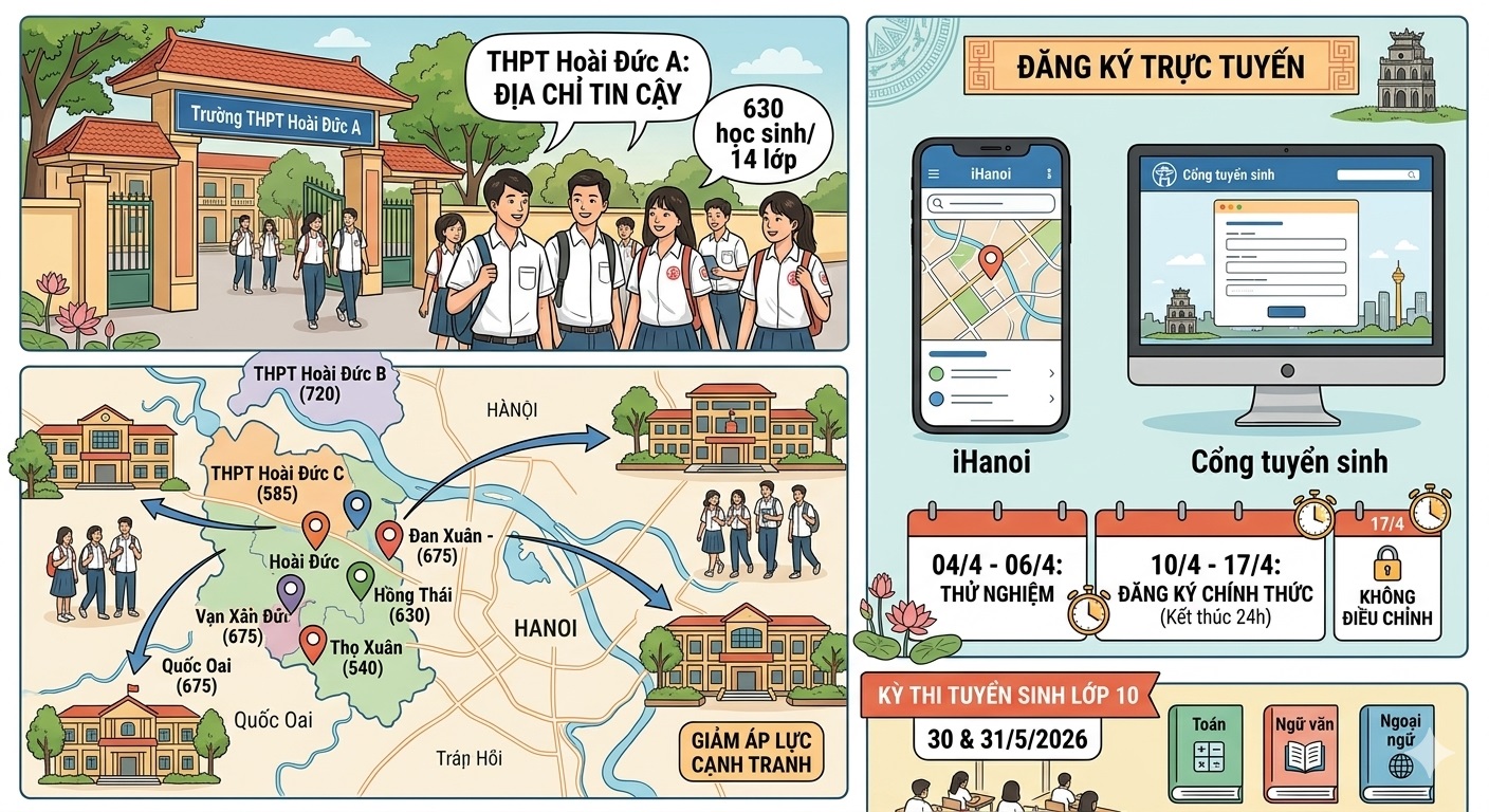 Tuyển sinh lớp 10 năm 2026: Cơ hội nào dành cho cho học sinh xã Hoài Đức?- Ảnh 1.