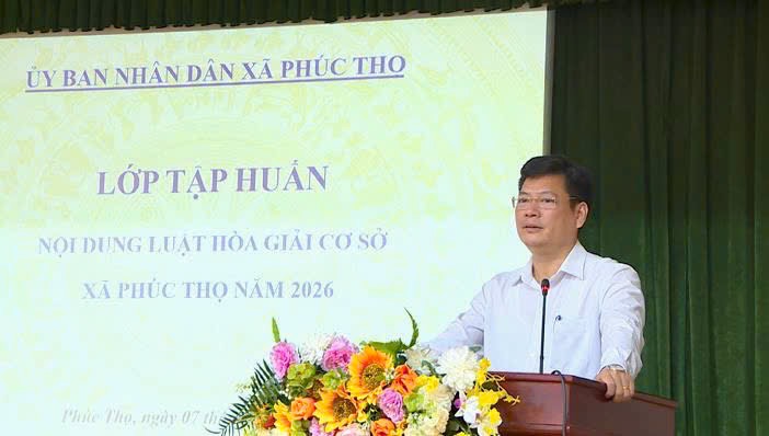 Xã Phúc Thọ tập huấn Luật Hòa giải ở cơ sở năm 2013, tháo gỡ khó khăn, vướng mắc trong thực tiễn- Ảnh 1.
