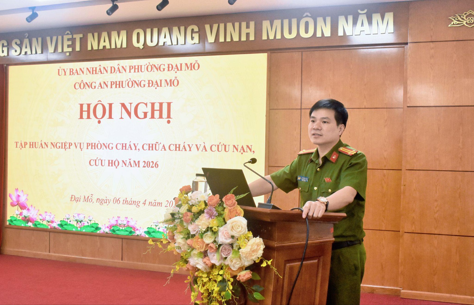 UBND phường Đại Mỗ tổ chức Hội nghị tập huấn nghiệp vụ PCCC và CNCH năm 2026- Ảnh 2.