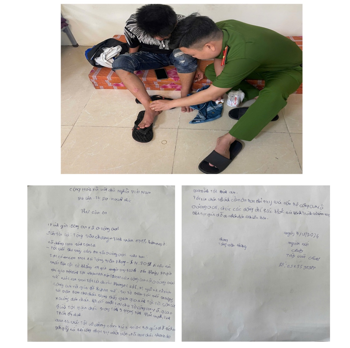 Công an xã Quảng Oai: Kịp thời giúp đỡ cháu bé đi lạc trở về an toàn với gia đình- Ảnh 2.