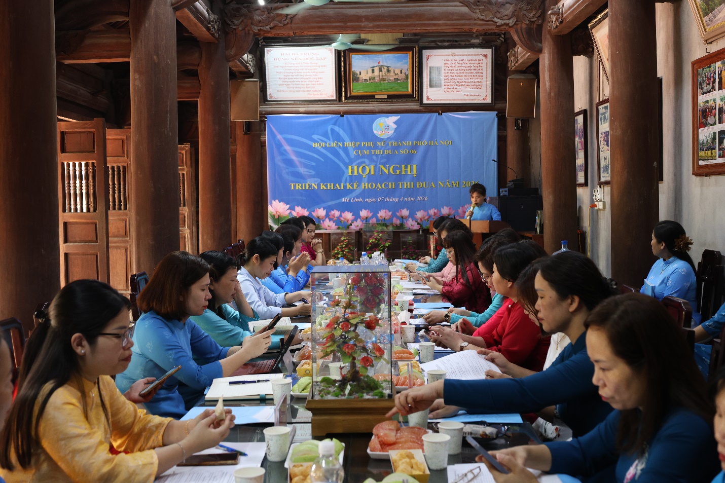 Cụm thi đua số 6 Hội LHPN thành phố Hà Nội phát động, ký giao ước thi đua năm 2026- Ảnh 1.