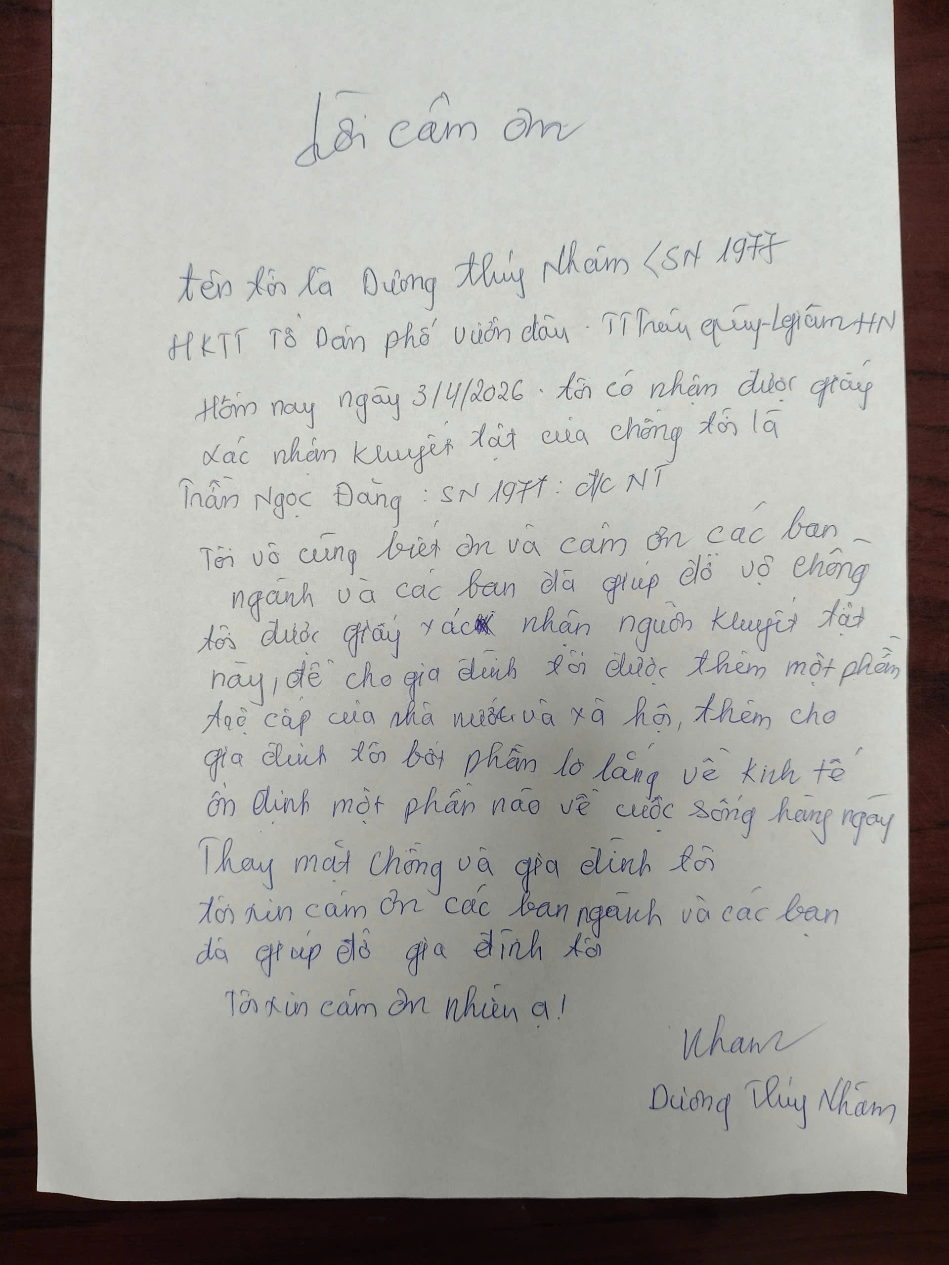 Lá thư cảm ơn từ trái tim: Khi hành chính công chạm tới lòng dân- Ảnh 1.