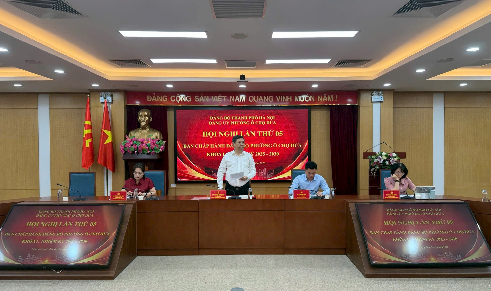 Phường Ô Chợ Dừa đánh giá kết quả tháng 3, triển khai nhiệm vụ tháng 4-2026- Ảnh 1.