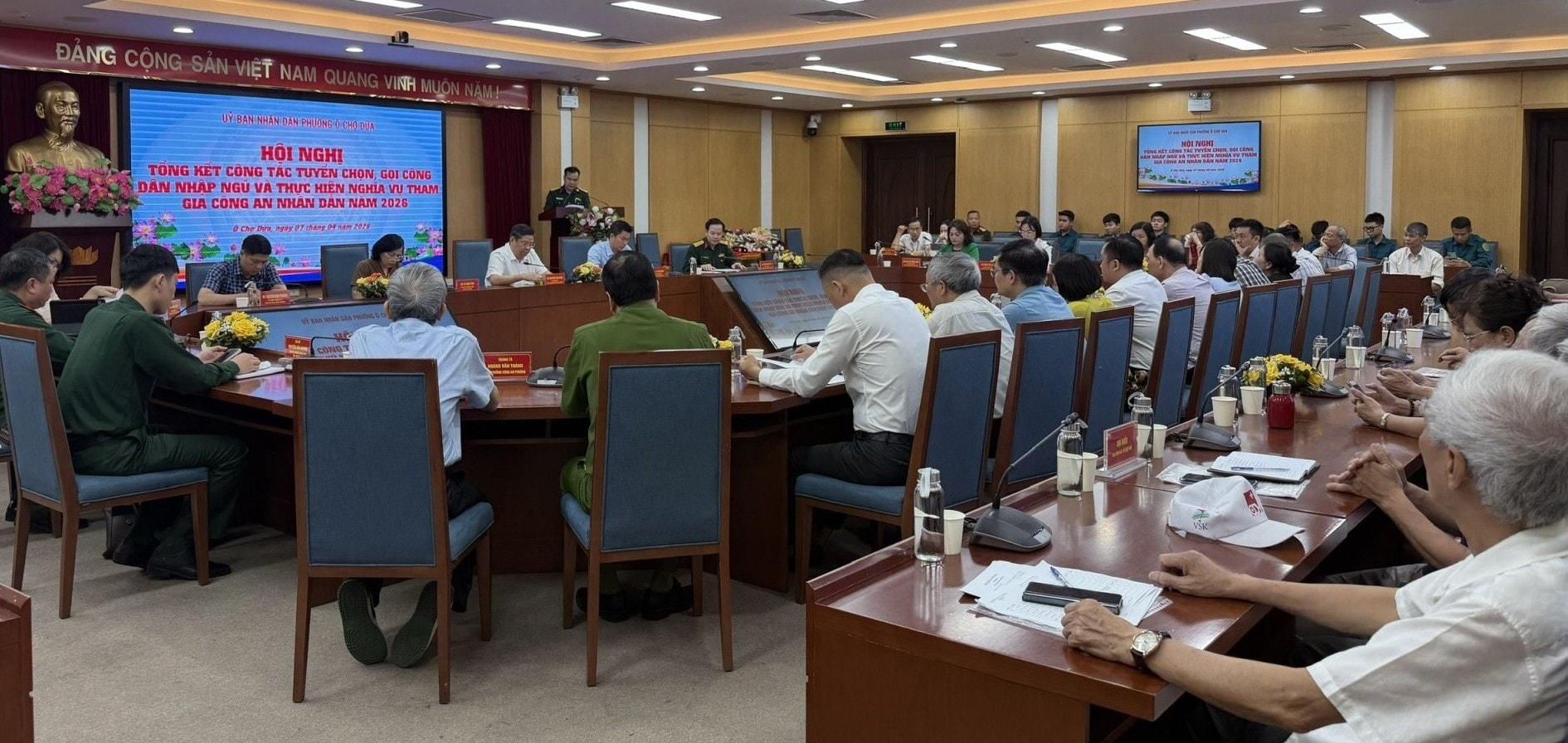 Phường Ô Chợ Dừa tổng kết công tác tuyển quân năm 2026- Ảnh 1.