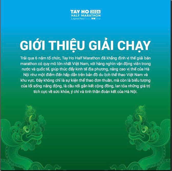 Thông báo về việc phân luồng, điều tiết giao thông phục vụ Giải chạy Tay Ho Half Marathon 2026 – Legend Race- Ảnh 1.