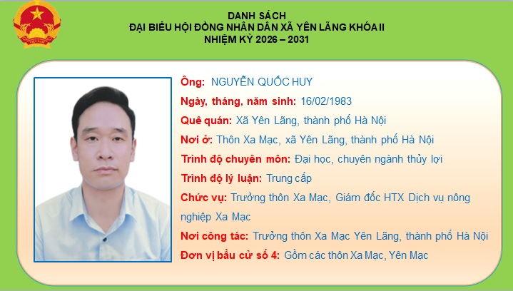 DANH SÁCH TRÍCH NGANG 28 ĐẠI BIỂU HĐND XÃ NHIỆM KỲ 2026-2031- Ảnh 11.