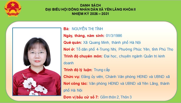 DANH SÁCH TRÍCH NGANG 28 ĐẠI BIỂU HĐND XÃ NHIỆM KỲ 2026-2031- Ảnh 20.