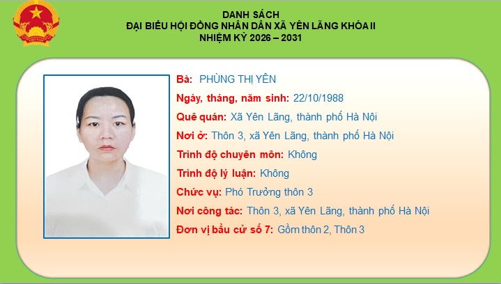 DANH SÁCH TRÍCH NGANG 28 ĐẠI BIỂU HĐND XÃ NHIỆM KỲ 2026-2031- Ảnh 21.