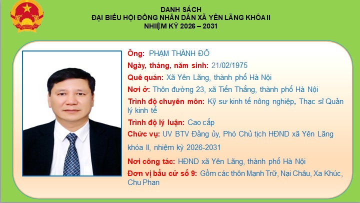DANH SÁCH TRÍCH NGANG 28 ĐẠI BIỂU HĐND XÃ NHIỆM KỲ 2026-2031- Ảnh 26.