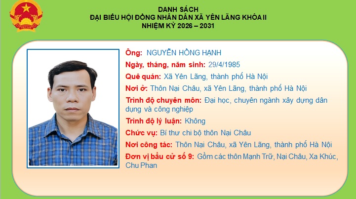 DANH SÁCH TRÍCH NGANG 28 ĐẠI BIỂU HĐND XÃ NHIỆM KỲ 2026-2031- Ảnh 27.