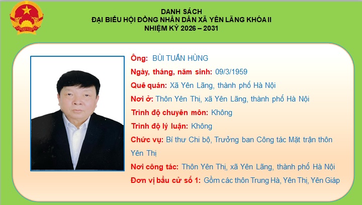 DANH SÁCH TRÍCH NGANG 28 ĐẠI BIỂU HĐND XÃ NHIỆM KỲ 2026-2031- Ảnh 3.