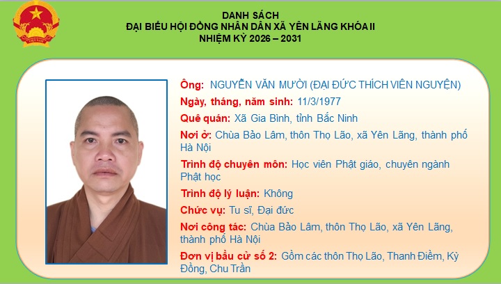 DANH SÁCH TRÍCH NGANG 28 ĐẠI BIỂU HĐND XÃ NHIỆM KỲ 2026-2031- Ảnh 5.