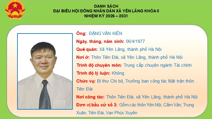 DANH SÁCH TRÍCH NGANG 28 ĐẠI BIỂU HĐND XÃ NHIỆM KỲ 2026-2031- Ảnh 8.