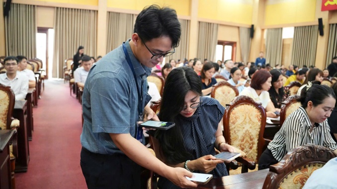 UBND xã Hoài Đức tổ chức tập huấn sử dụng hệ thống Hanoiwork- Ảnh 6.