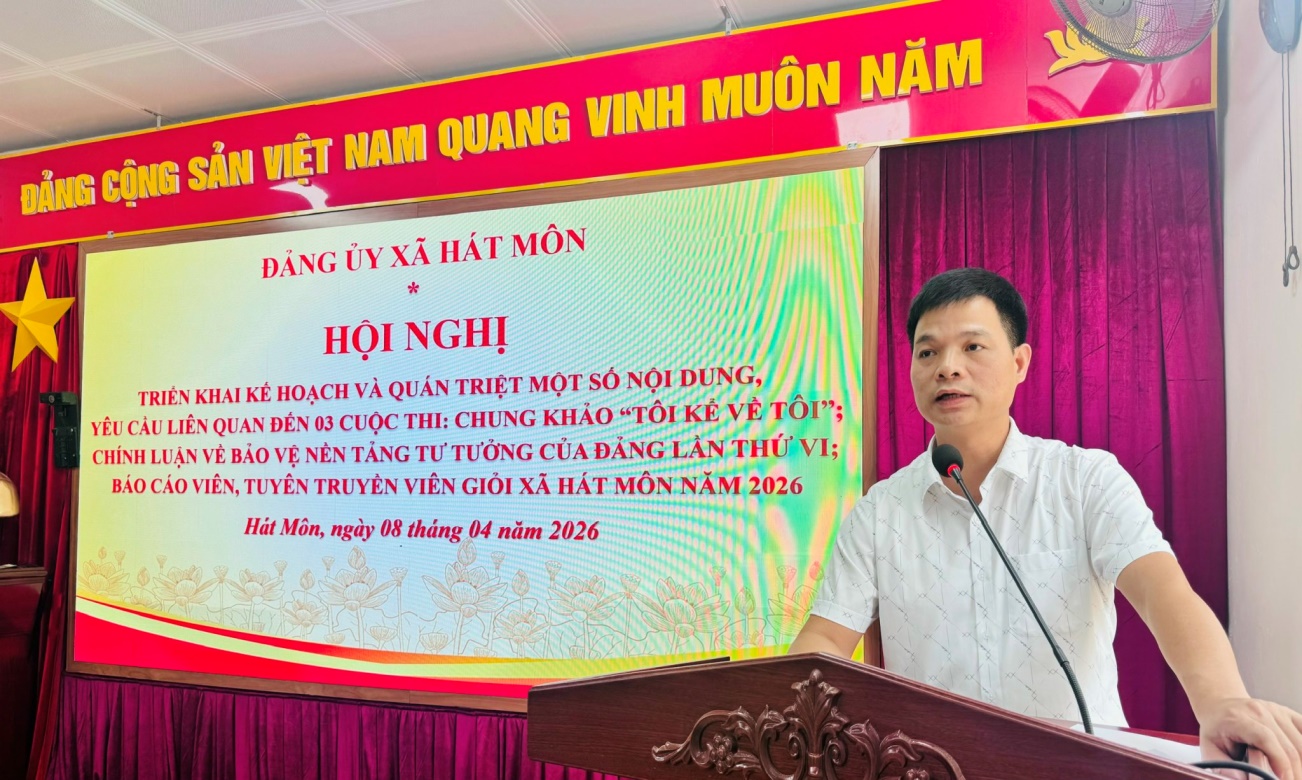 Hát Môn triển khai đồng loạt 3 cuộc thi chính trị - tư tưởng năm 2026- Ảnh 1.