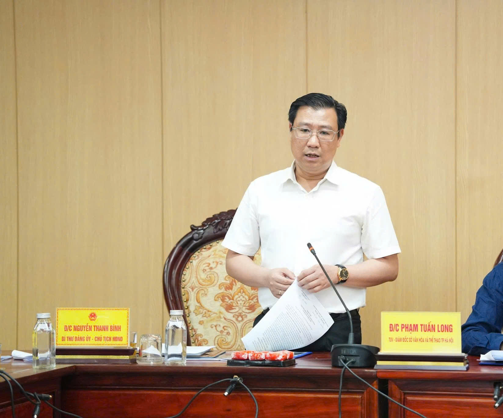 Đồng chí Phạm Tuấn Long-Thành uỷ viên, Giám đốc Sở Văn hóa và Thể thao thành phố làm việc với các địa phương về phát triển văn hóa- Ảnh 5.