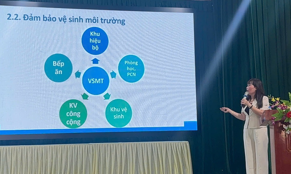 Trạm Y tế xã Xuân Mai đã tổ chức buổi tập huấn kiến thức an toàn thực phẩm (ATTP) cho nhân viên phụ trách y tế học đường và bếp ăn của các trường học công lập trên địa bàn- Ảnh 3.