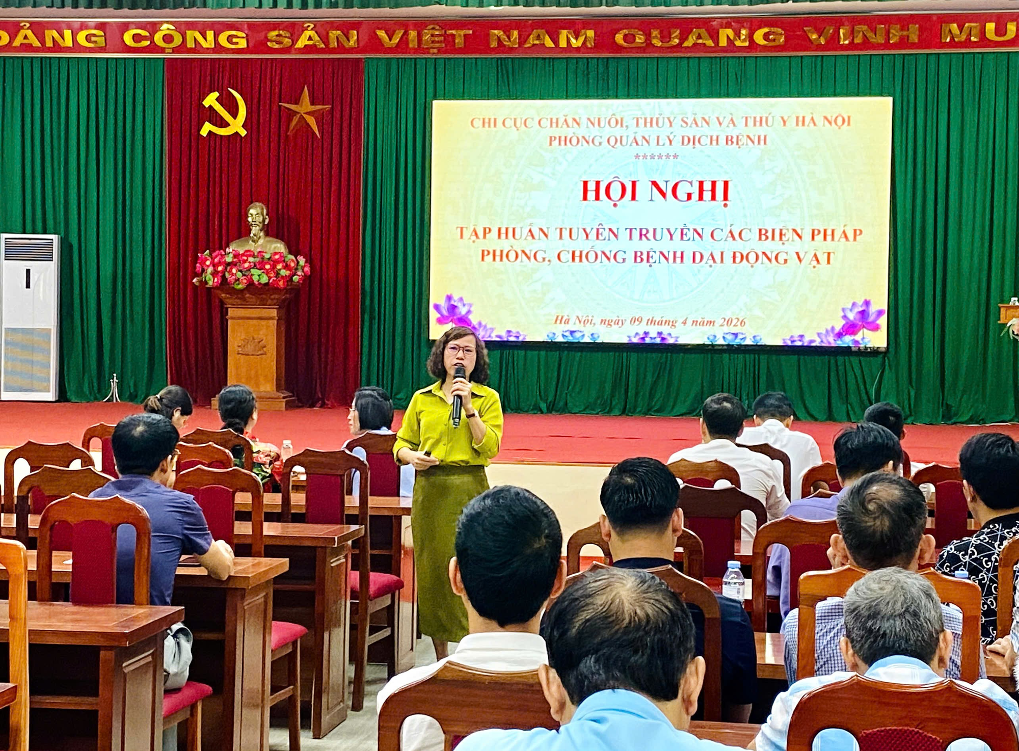 Hội nghị tập huấn tuyên truyền phòng, chống bệnh dại động vật tại xã Ô Diên- Ảnh 1.