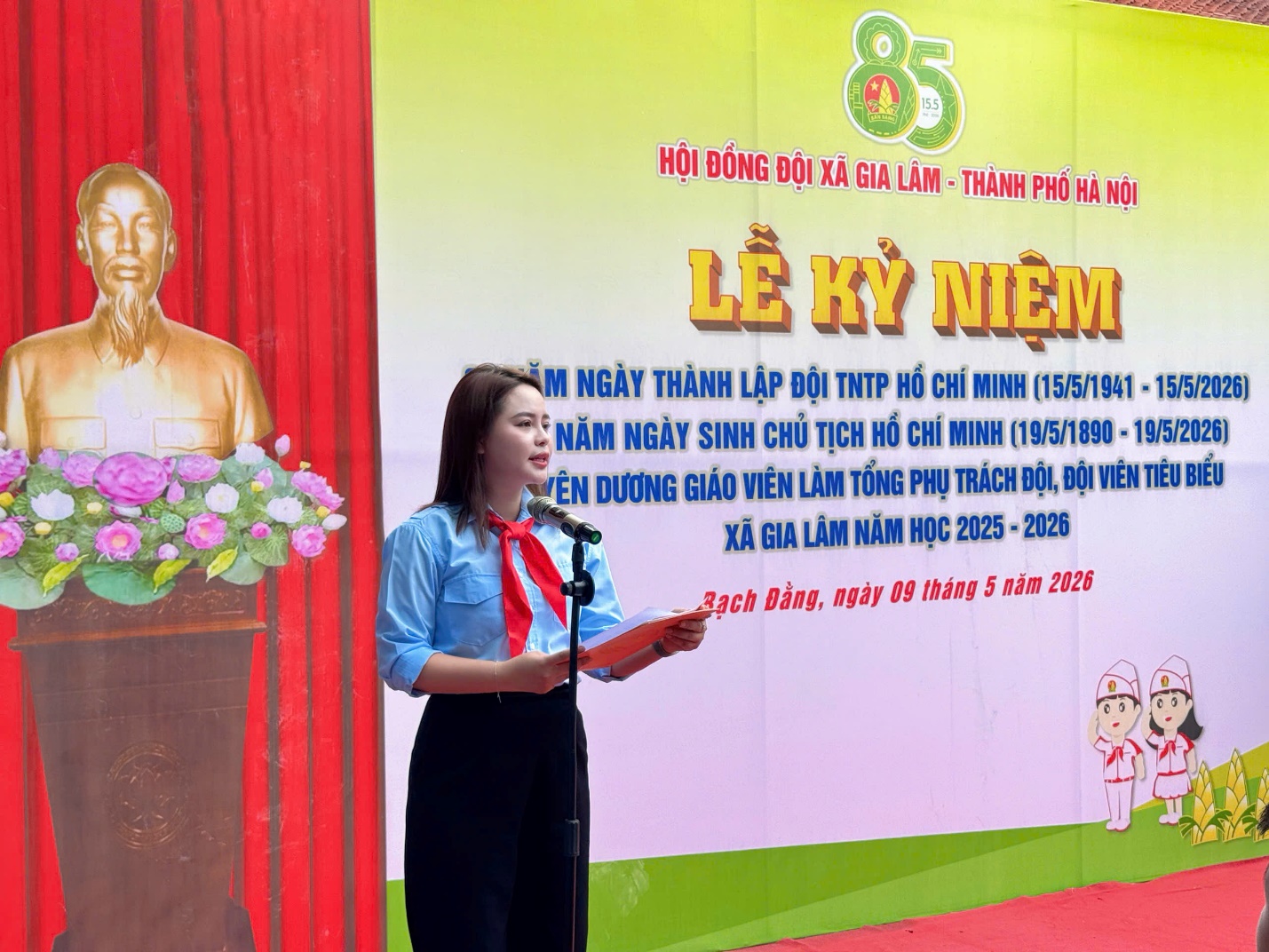 Tuổi trẻ xã Gia Lâm tổ chức chương trình kỷ niệm 85 năm Ngày thành lập Đội TNTP Hồ Chí Minh- Ảnh 1.
