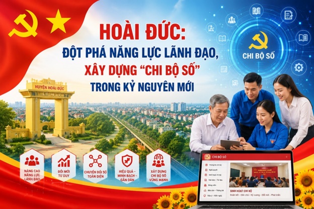 Hoài Đức: Đột phá năng lực lãnh đạo, xây dựng "chi bộ số" trong kỷ nguyên mới- Ảnh 1.