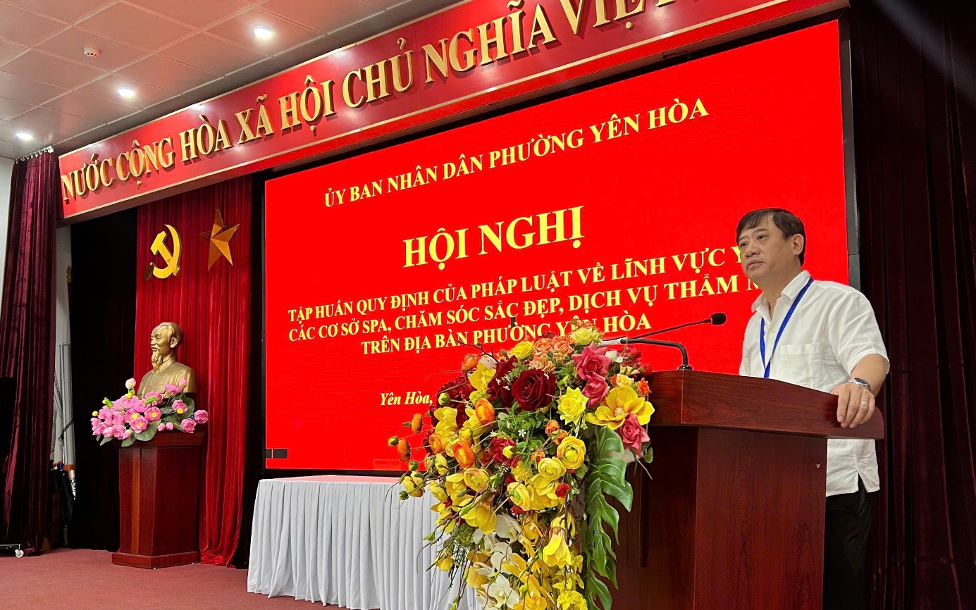Phường Yên Hòa tăng cường tuyên truyền, quán triệt quy định pháp luật đối với các cơ sở spa, dịch vụ thẩm mỹ