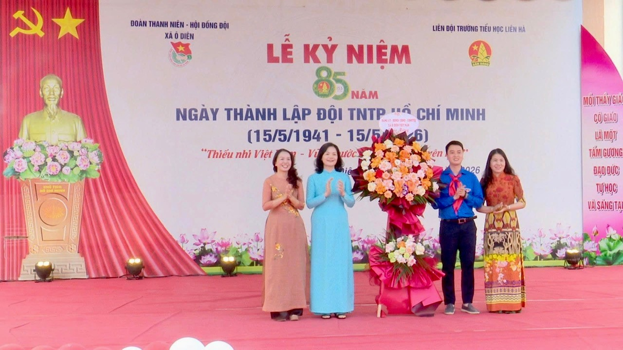 Hội đồng đội xã Ô Diên kỷ niệm 85 năm Ngày thành lập Đội Thiếu niên tiền phong Hồ Chí Minh- Ảnh 1.