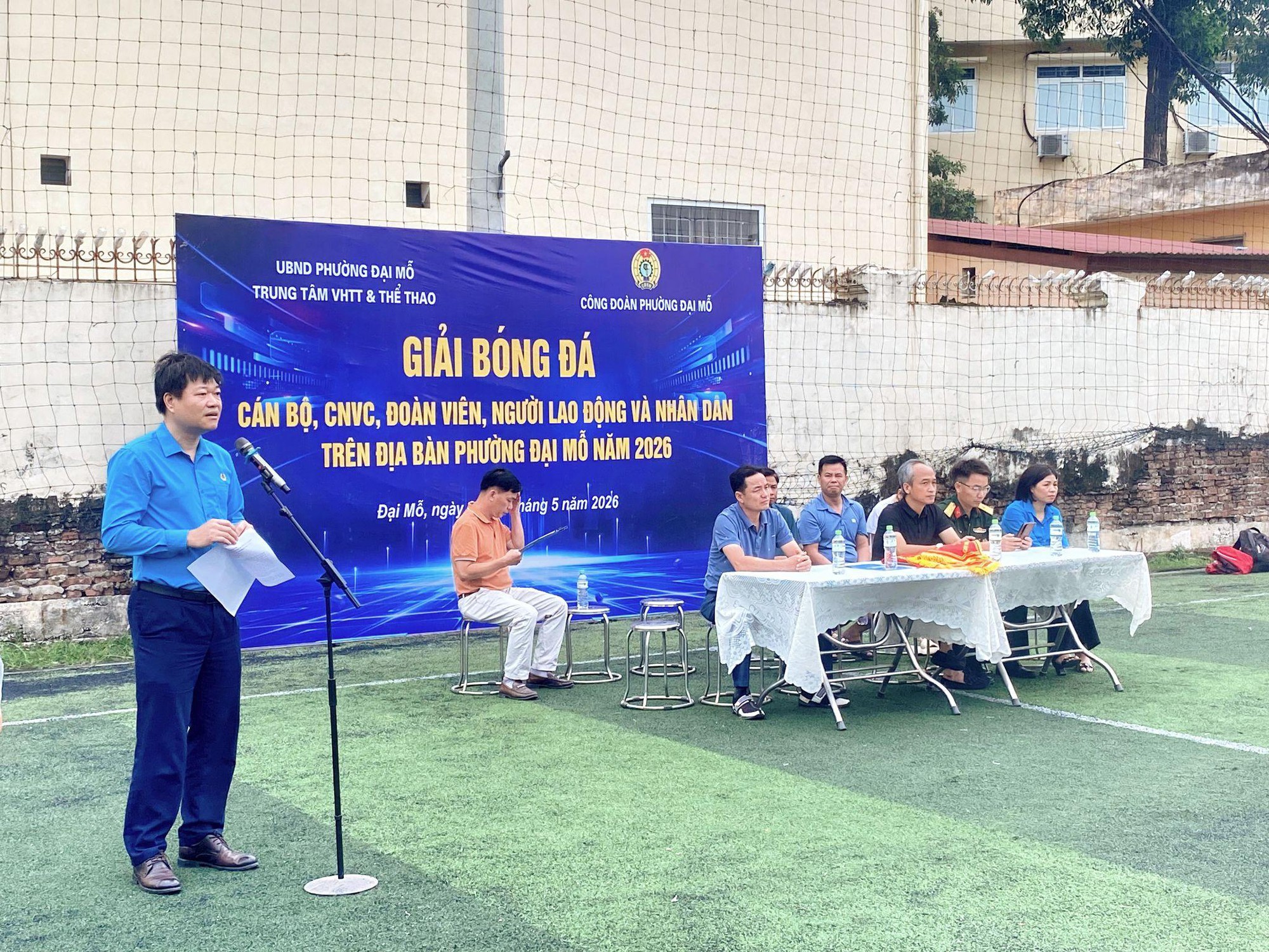 Phường Đại Mỗ tổ chức thành công Giải bóng đá cán bộ, công nhân viên chức, người lao động và Nhân dân trên địa bàn phường năm 2026- Ảnh 1.